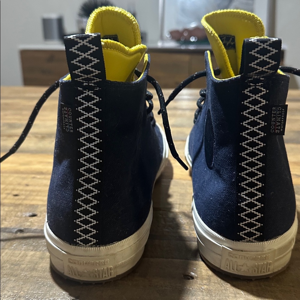 Chuck Taylor All Star II Boot Shield Canvas Obsidian Blue / Yellow Men's Size 12 - Picture 7 of 10